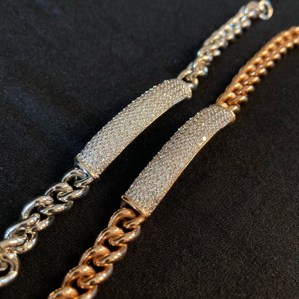 Set of Two Bronze CZ Bracelets